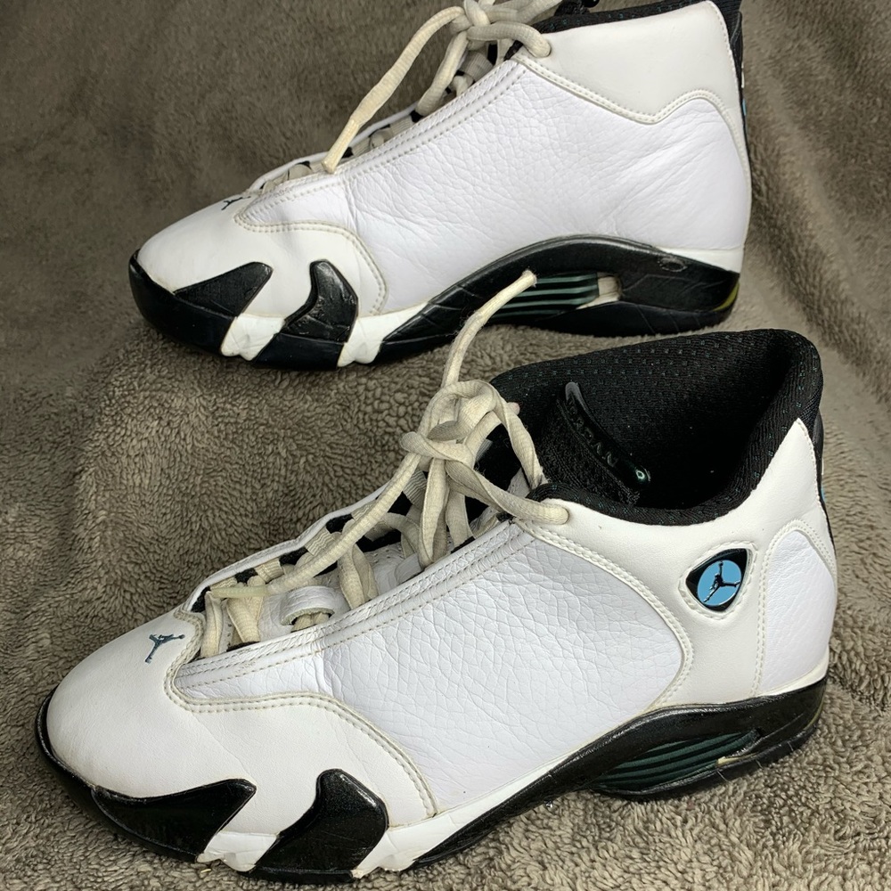 1999 Air Jordan 14 Women’s size 9 Oxidized green Nike retro og white wmns shoes